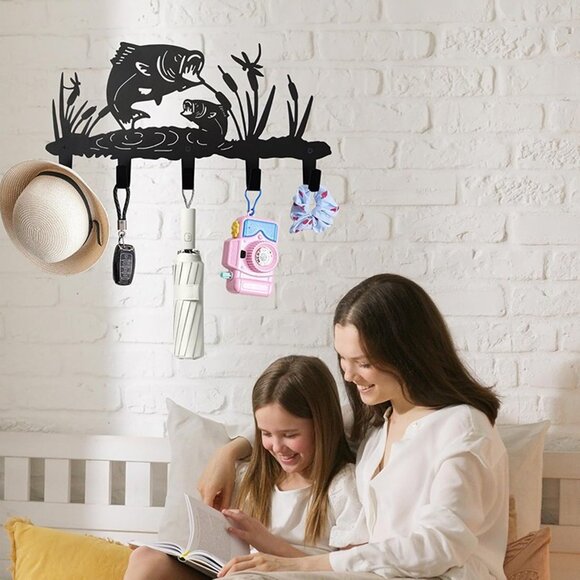 NEW Metal Fish Coat Hooks Wall Art Decor-Fish Hangers and Key Holder - Picture 7 of 9